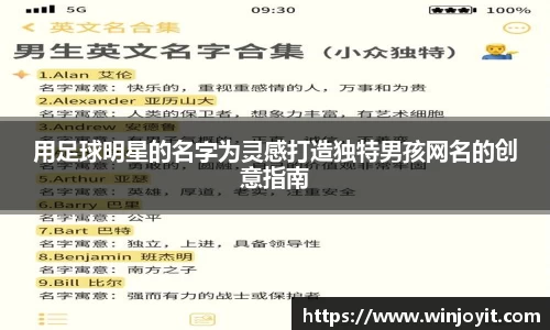 用足球明星的名字为灵感打造独特男孩网名的创意指南